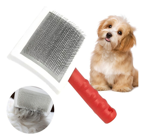 Cepillo Para Perro Y Gato Peine Quita Pelo Color Naranja Y