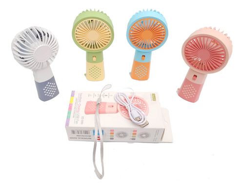 Mini Ventilador Recargable Portátil Mano Abanico Con Luz 