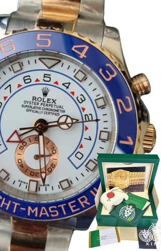 Relógio Rolex 43mm Yach-master 2 Branco Rose Eta 3035 Caixa (Recondicionado)