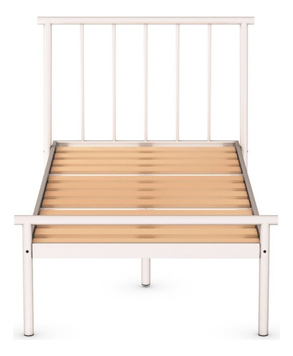 Cama Solteiro Em Aço Begônia Cabecasa Madeiramadeira Wt