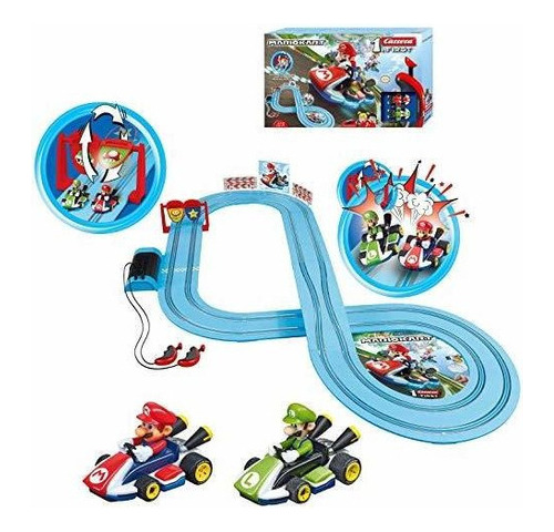 Vehiculo Niños Carrera First Nintendo Mario Kart Slot Car R