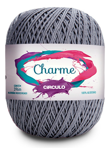 Fio Charme Circulo - Artesanato Em Croche E Trico Cor 8336- Chumbo