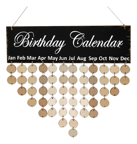 Placa De Calendario Con Recordatorio De Cumpleaños De I Fami