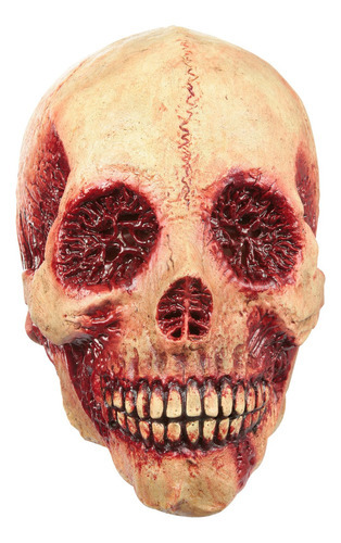 Máscara De Calavera Sangrienta Bloody Skull Disfraz Craneo Color Rojo