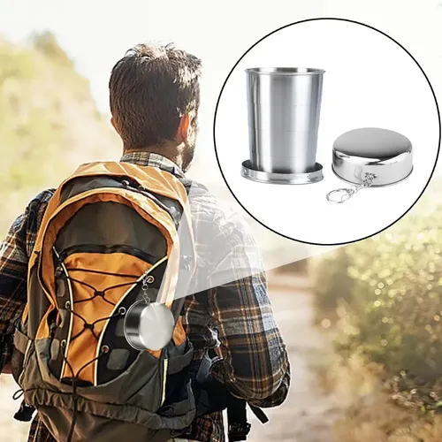 Novo Copo Dobrável De Aço Inoxidável Para Camping, ,,zx | MercadoLivre