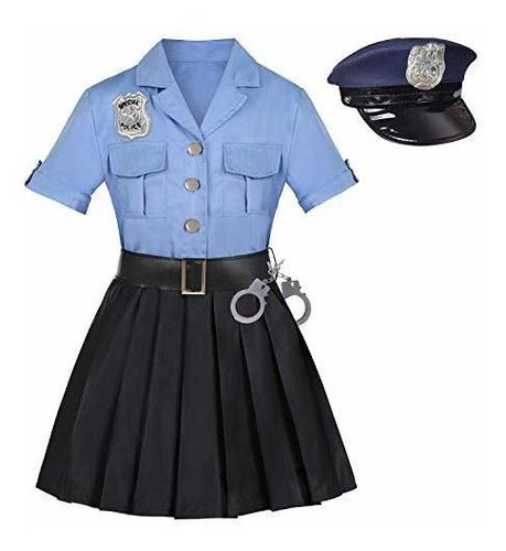 Disfraz De Policía Para Niñas Heay, Disfraz De Halloween Par