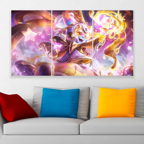 Cuadro Triptico Lulu Onda Espacial Edición Prestigiosa Art