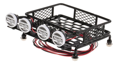 Rc 1/10 Portaequipajes De Techo De Metal Con Luces Led