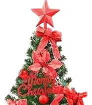 Comprar Arbol Navidad Completo Flores, Moñas, Globo -150cm Rojo