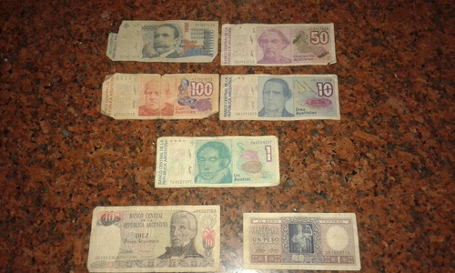 Lote 7 Billetes Antiguos Argentinos