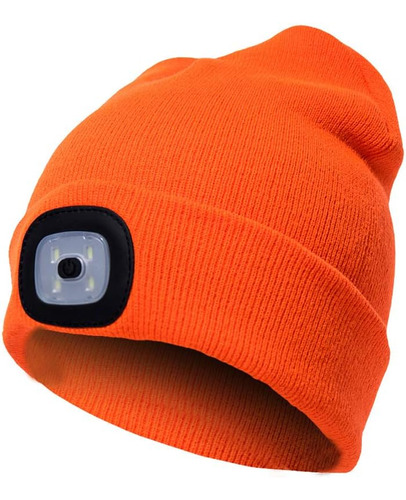 Gorro De Punto Luz Led Recargable Usb Camping, Correr Y...