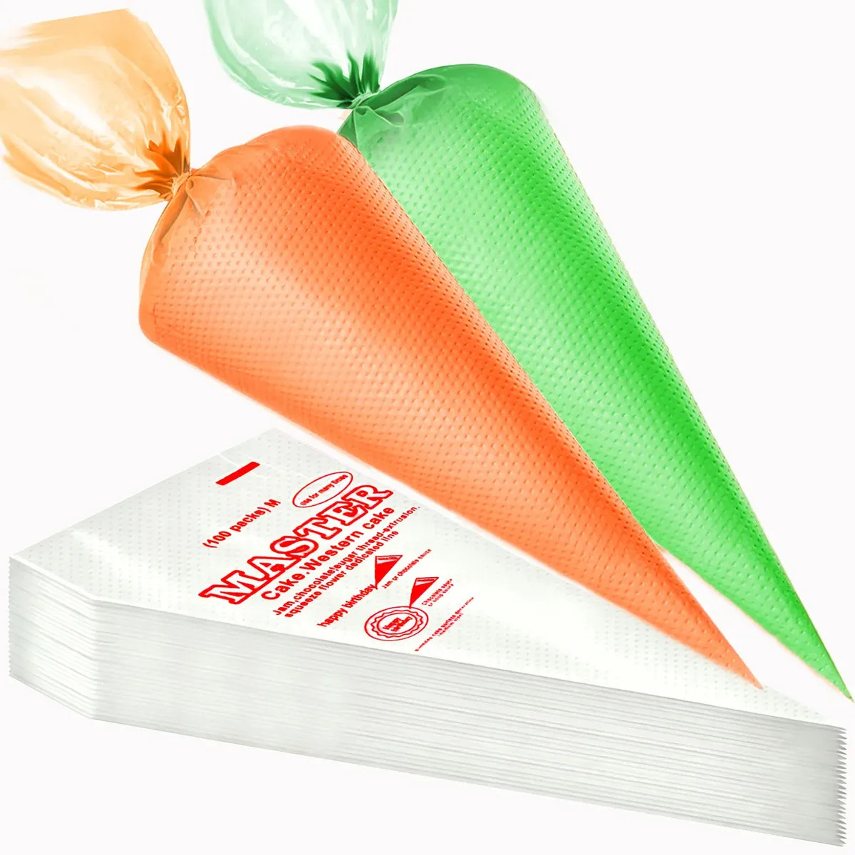 Manga Pastelera Desechable Grande para Repostería, Pack de 100 Unidades Antirrotura