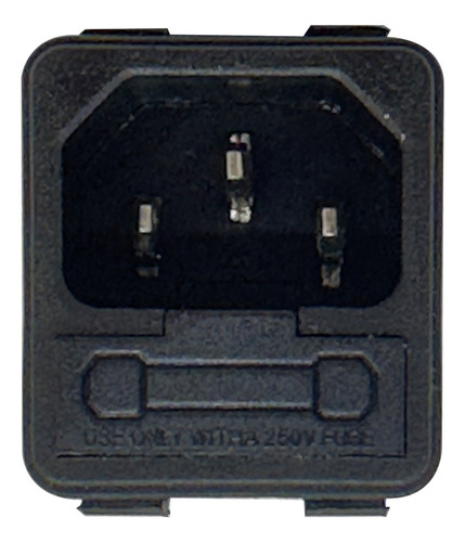 Conector Plug Interlock Macho 3 Pin Chasis Porta Fusible