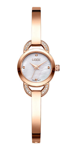 Reloj Loix Mujer La1130-2 Oro Rosa Con Tablero Blanco