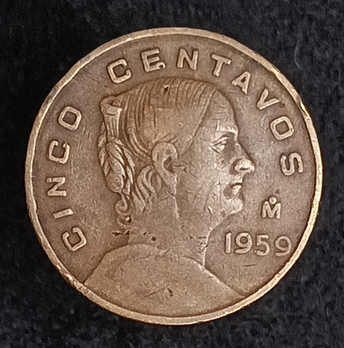 México 5 Centavos 1959 Muy Bueno Km 426