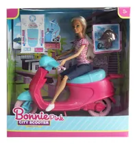 Comprar Muñeca Scooter Moto Bonnie Pink 30 Cm Articulada