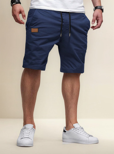 Pantalones Cortos Casuales Con Cierre Tipo Cargo Para Hombre