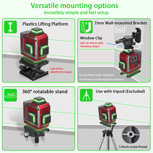 Laser Multifuncional De 16 Linhas Com Autonivelamento De