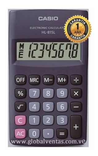 Calculadora Bolsillo Casio Original Hl-815l Garantia