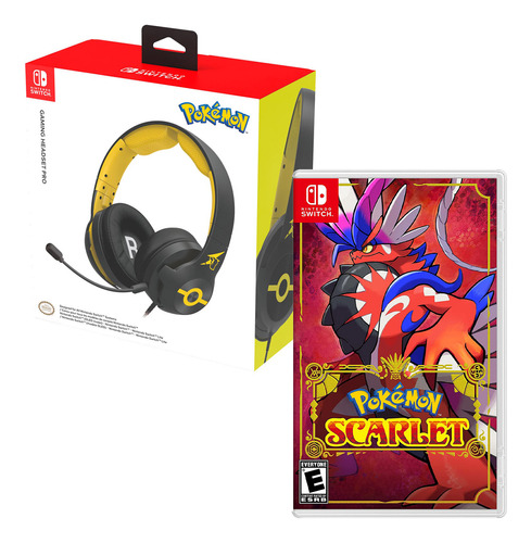 Audifono Gamer Pro Pokemon Pikachu Cool + Pokemon Scarlet