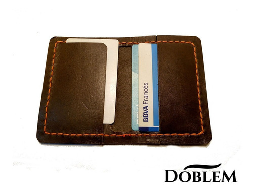 Imagen 2 de 6 de Billetera De Cuero Doblem Mod.: 2008