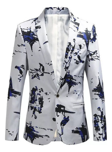 Saco For Hombre Con Estampado Solo Un Boton Tallas Grandes W