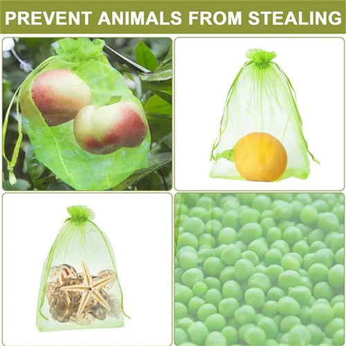 100 Bolsas De Malla Para Proteger Frutas, Bolsas De Malla Pa