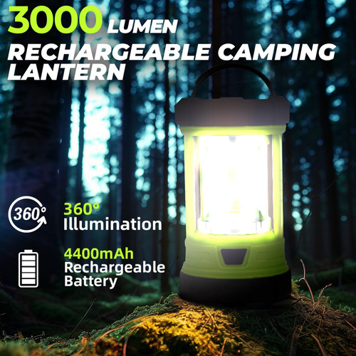 Linterna De Camping Recargable 3000 Lm 5 Modos Luz