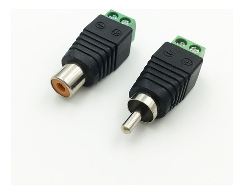 Conector Rca Macho Hembra Terminal De Tornillo Rca