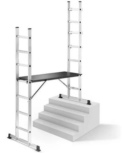 Escalera Andamio 2x7 Aluminio Extensible Kld
