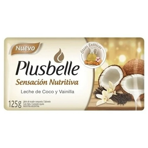 Jabon Tocador Barra Plusbelle Sensación Nutritiva X 120gr