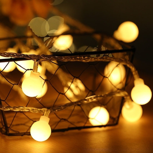 Imagen 2 de 10 de Luces Led De 40 Focos De 6 M Decorativas Para Navidad