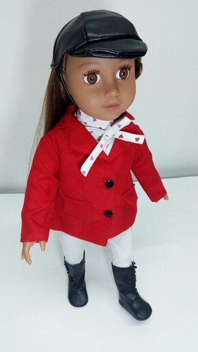 Traje Disfraz Equitación Witty Girls Ropa Muñecas 45 Cm/18p