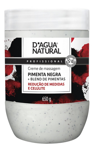 Creme Pimenta Negra 650g - Dagua Natural