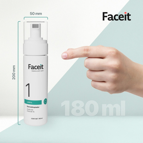Imagen 6 de 9 de Jabon Espumoso Dermolimpiador Anti Acne Faceit 150 Ml