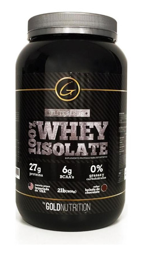 100% Whey Isolate Gold Nutrition 2lb Helado De Chocolate