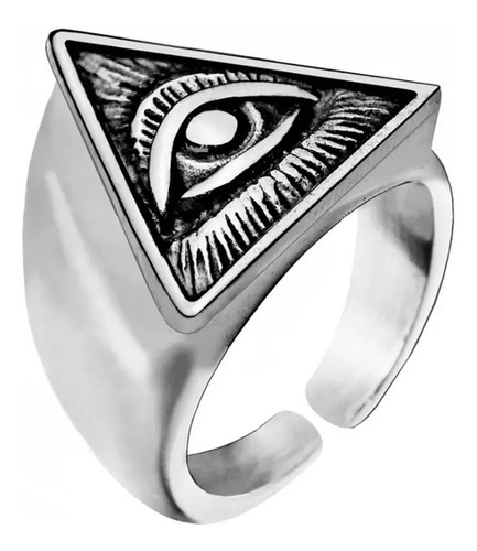 Anillo Masónico Illuminati Ojo Que Todo Lo Ve Triangulo 