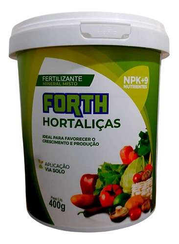 Fertilizante Adubo Forth Hortaliças 400g Nutrição Para Horta