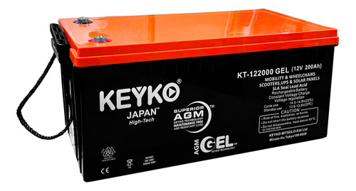 Bateria 12v 200ah Ciclo Profundo 200ah Agm Gel Marca Keyko