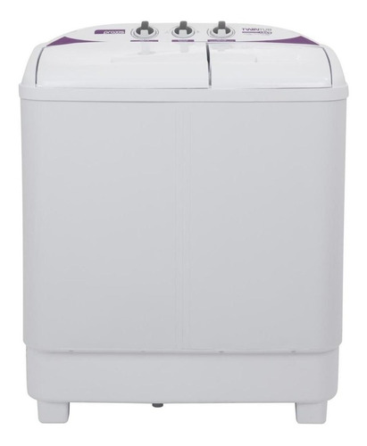 Máquina de lavar semi-automática Praxis Twin Tub inverter branca 4.1kg 127 V