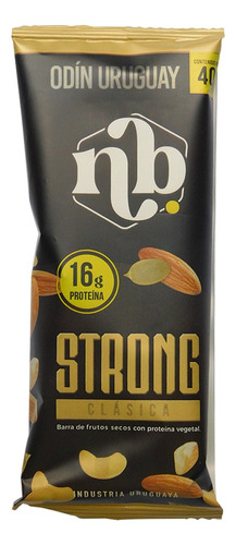 Barras De Proteína Vegetal Strong Natural Bars - Caja X 12