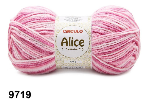 Fio Alice Círculo 100g 200mts Crochê Tricô Macio Estonado Cor 9719- Mescla Sensação