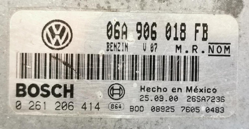 Computadora Ecu Jetta Golf 2000-2001 2.0l 06a906018fb Libre (Usado)