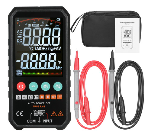 Mastfuyi Voltage Meter 6000 Accounts Lcd.. 3 Slim True Rms