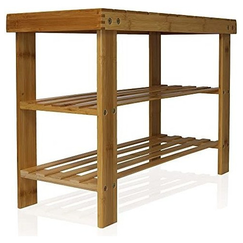 Organizadores De Zapatos  Small Bamboo Stool Bench With Two-