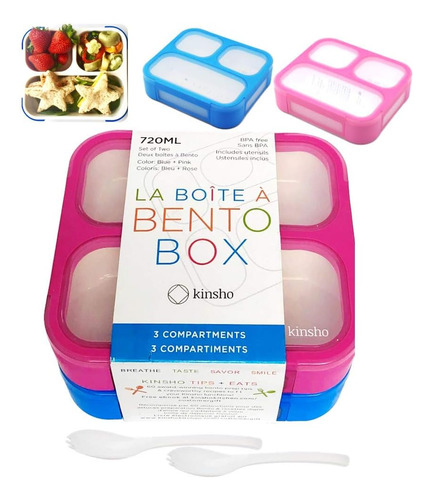 Bento Box Niños, Lonchera Niños Pequeños Escuela, Pr...