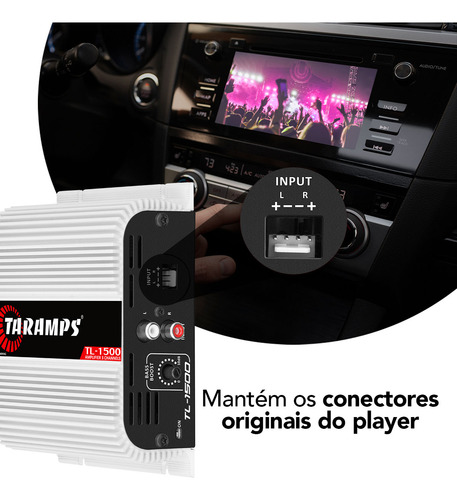 Módulo Amplificador Taramps Tl 1500 390w Rms 2 Ohms 3 Canais
