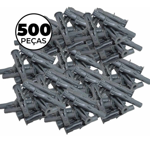Pacote Bucha 6mm Com 500 Un Tijolo Furado Baiano Parede Oca