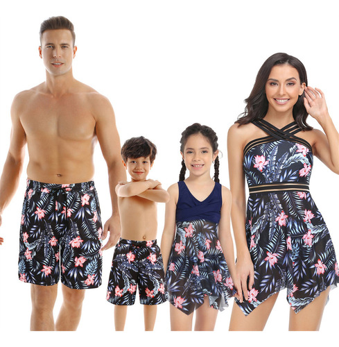 Trajes De Baño Bikini Hawaiano Para Parejas Y Ninos