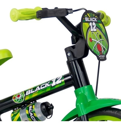 Bicicleta Aro 12 Black Nathor - 3 Anos Com Rodinhas